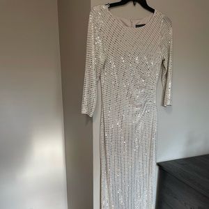 Long sleeve evening gown dress